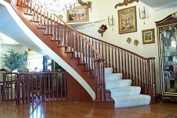 Elegant Cherry Curved Stair Cherry for a curved stair