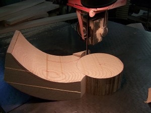 Rough Block to be Carved into a Hand Rail Fitting Stair railings curved cap