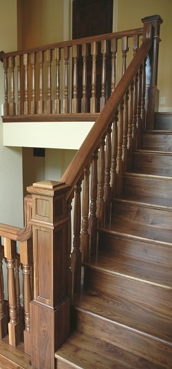 Stair in Walnut Walnut for a traditional stair color