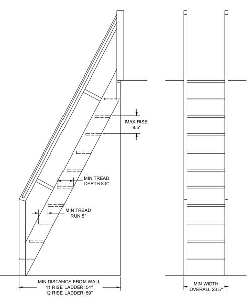 Code Compliant Ship's Ladder