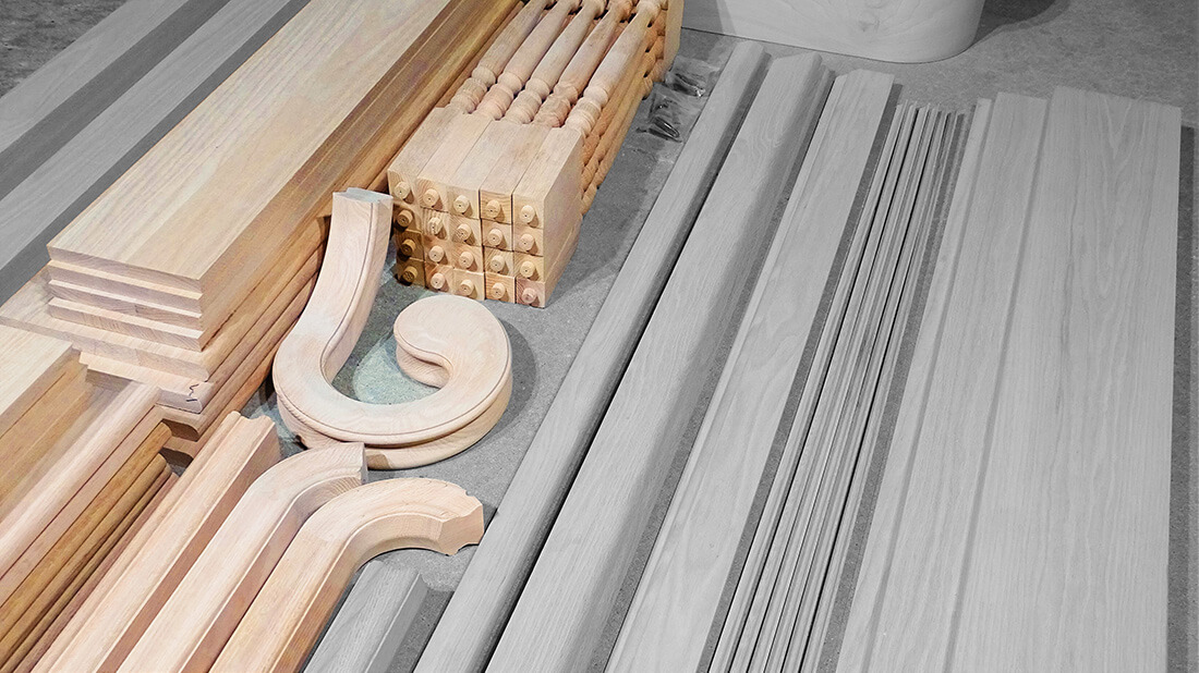 bundled stair parts